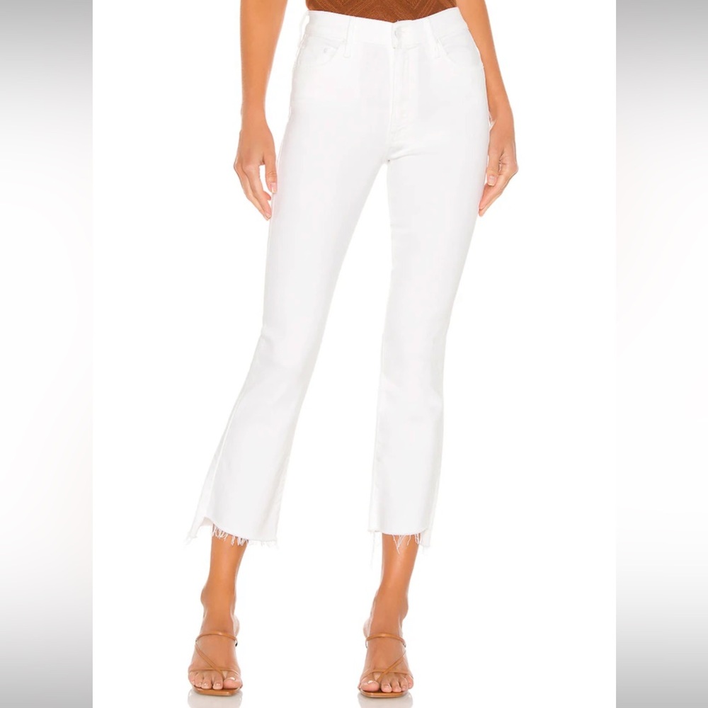 MOTHER Insider Crop Step Fray Jeans in Fairest of Them All Size 28